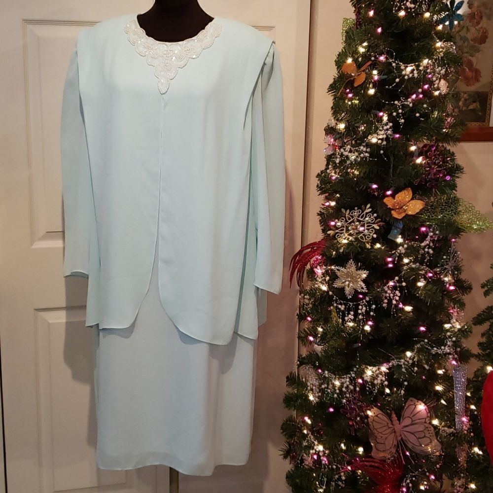 VNTG After Dark Mint Green Dress